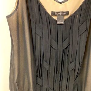 White House black market Black and beige sleeveless top. xs